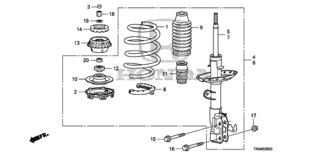 Front Shock Absorber for 2012 Honda Fit #0