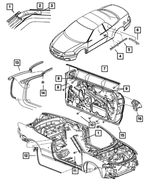 4724329AC - Doors and Related Parts: Weatherstrip Retainer, Left for Mopar Image