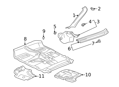 Interior Trim - Pillars for 2003 Toyota MR2 Spyder #0