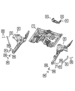 68224808AA - Body Sheet Metal Except Doors: Front Side Rail Front Rail, Left for Mopar Image