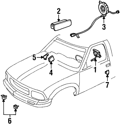 Air Bag Components for 1999 Isuzu Hombre #0