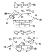 53032675AD - Engine 3.7L Six Cylinder [EKG]: Exhaust Manifold Shield, Left for Mopar Image