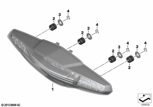 63218525446 - Lights: Led Taillight Cluster -  for BMW-Motorrad Image image
