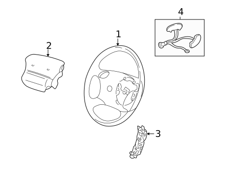 Steering Wheel & Trim for 2001 Mazda B3000 #0