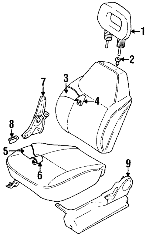 Front Seat Components for 1998 Suzuki X-90 #0