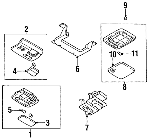 Overhead Console for 1996 Nissan Maxima #0