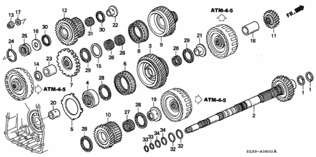 AT Countershaft for 2002 Acura RL #0