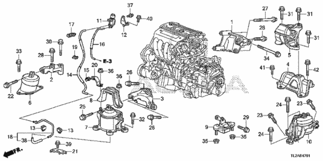 Engine Mounts (L4) (AT) for 2014 Acura TSX #0
