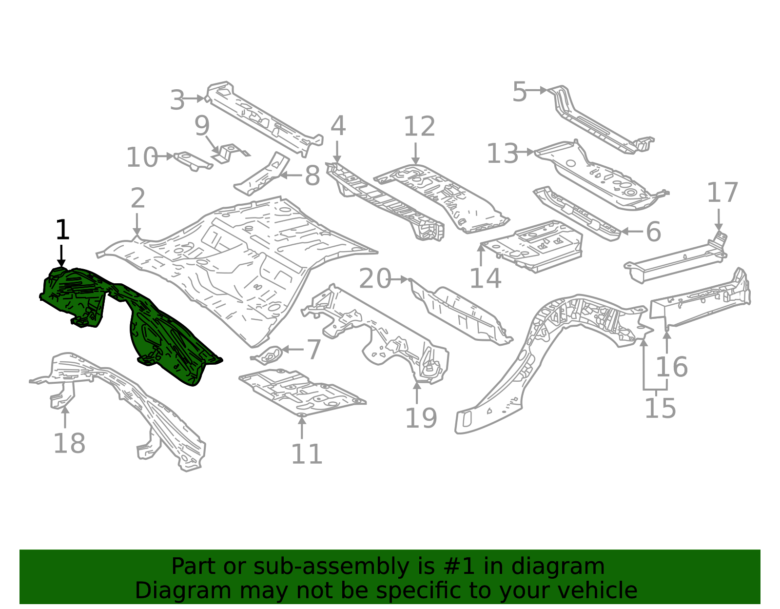 2021-2025 Toyota Mirai Floor Pan 58202-62010 | Toyota Parts Center