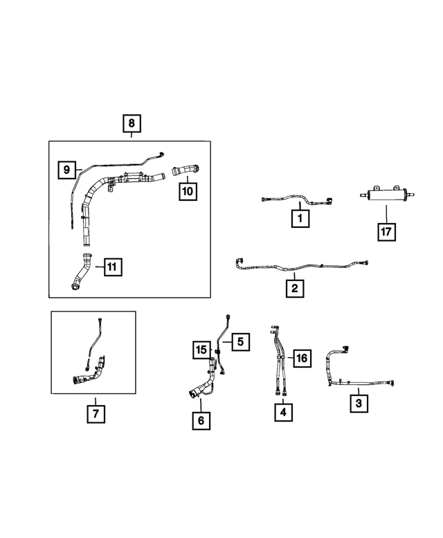 68527325AB - Fuel and Accelerator Pedal: Vent Tube for Mopar Image image