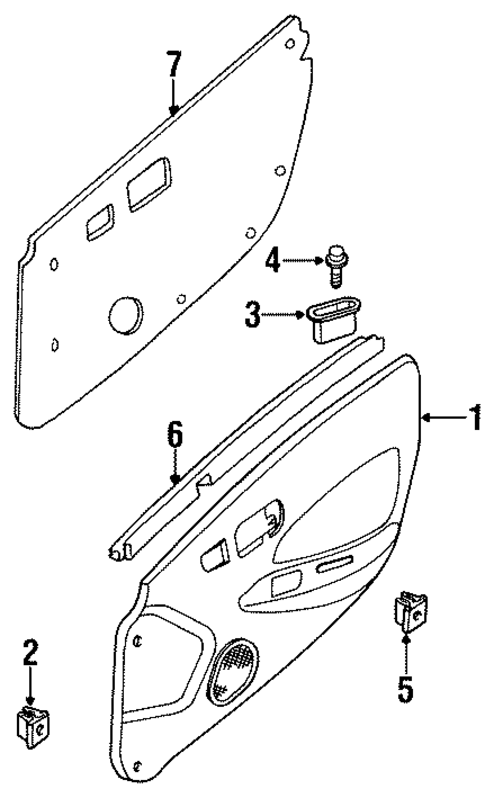 Interior Trim - Door for 2001 Chrysler Prowler #0