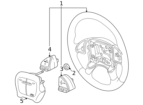 Steering Wheel & Trim for 1999 Pontiac Montana #0