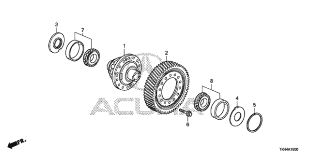 AT Differential (6AT) (2WD) for 2012 Acura TL #0