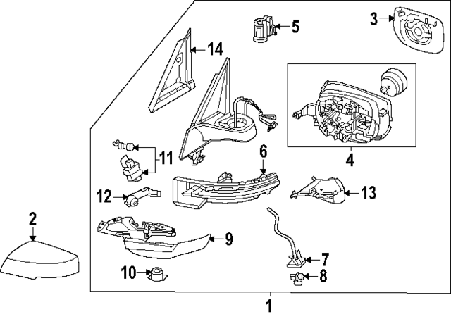 963017KP0A - : Mirror Assembly for Nissan: Armada Image