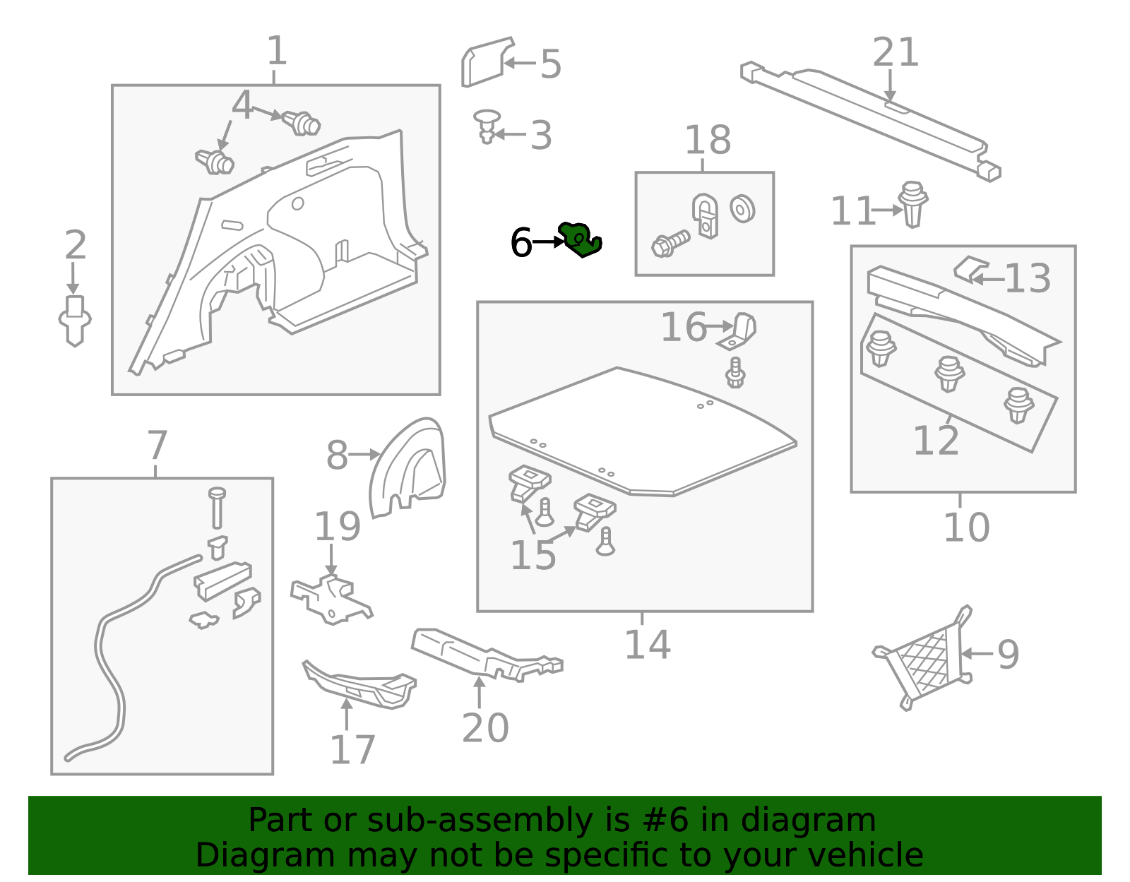 Rear Trunk Hook Luggage Clip – Fits Honda CR-V 2017-2021 – OEM 84662-TLA-A01ZA