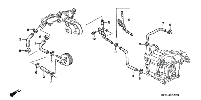 Oil Cooler Hose for 1995 Acura Legend #0