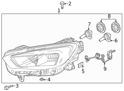 Headlamp Components for 2022 Buick Enclave #8
