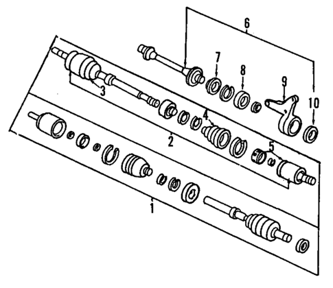 Axle Shafts & Joints for 1992 Honda Prelude #0