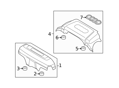 Engine Appearance Cover for 2009 Audi A6 #0