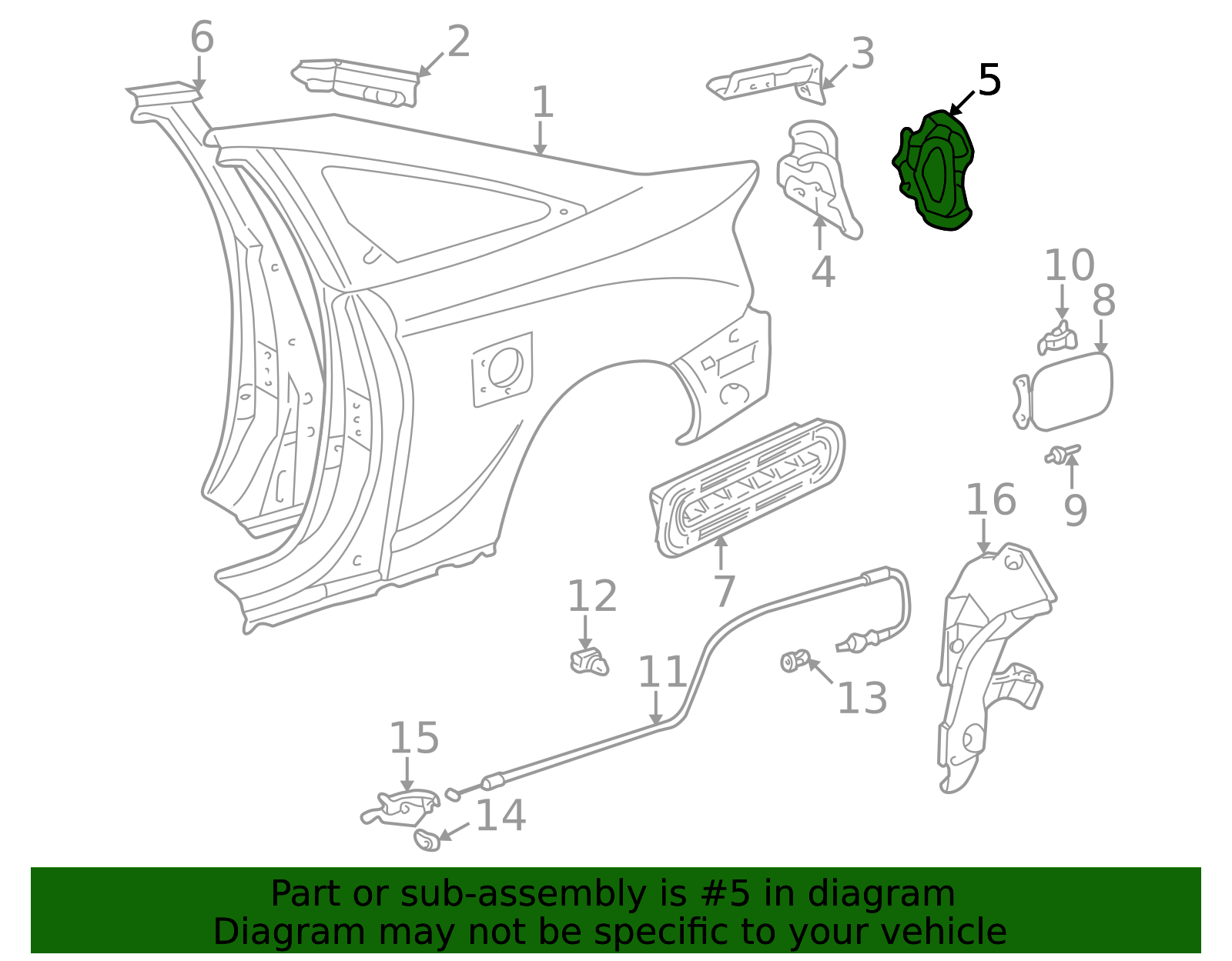 61697-20070 - Toyota End Extension 2000-2005 Toyota Celica ...