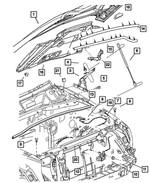 55176929AC - Body Sheet Metal Except Doors: Hood Hinge, Left for Dodge: Dakota | Jeep: Liberty Image