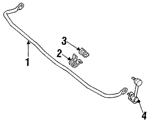 Stabilizer Bar & Components for 1997 Ford Probe #1