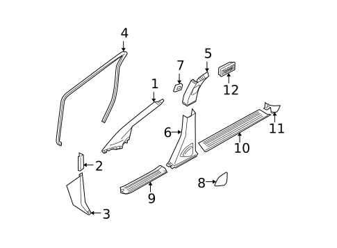 Interior Trim - Pillars for 2009 Nissan Quest #0