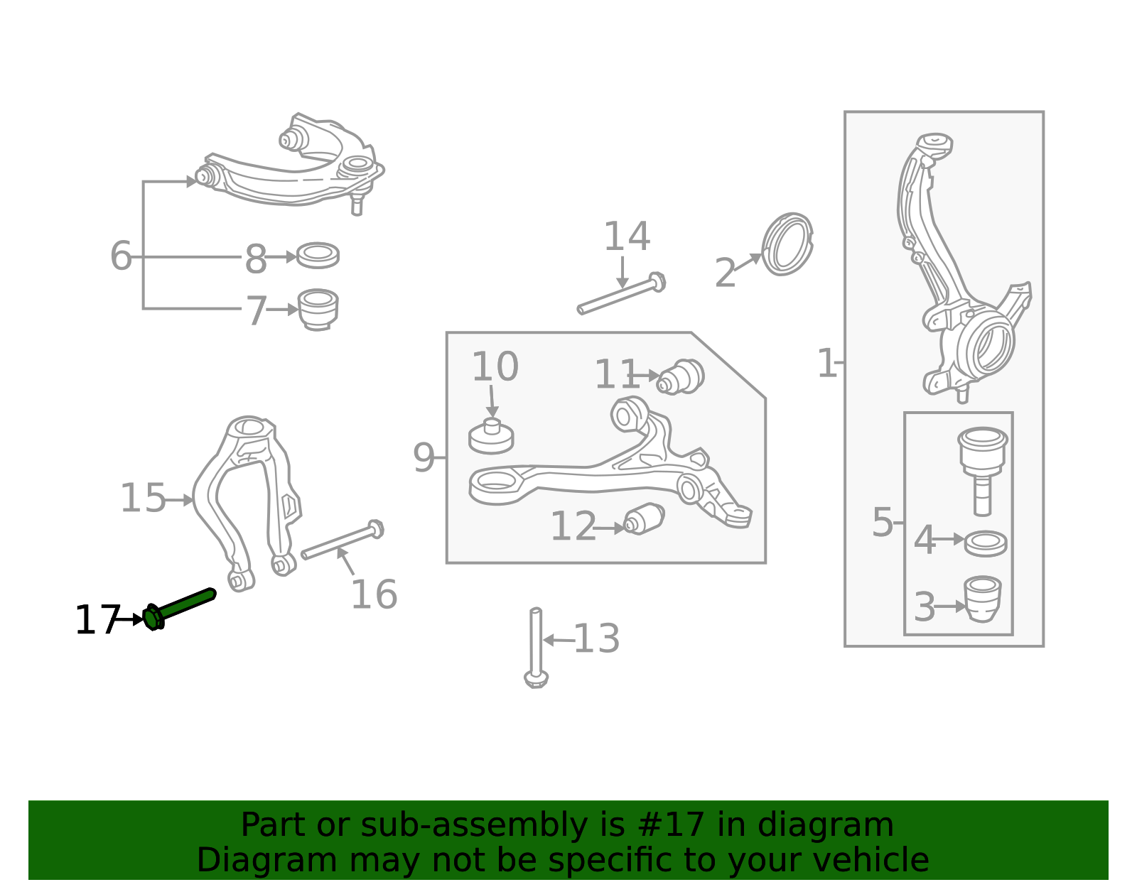 90121-S0A-000 - Suspension Control Arm Bolt 1992-2015 Honda