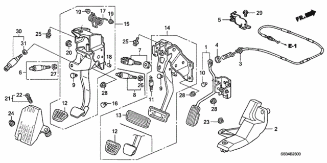 Pedal for 2005 Honda Civic #0