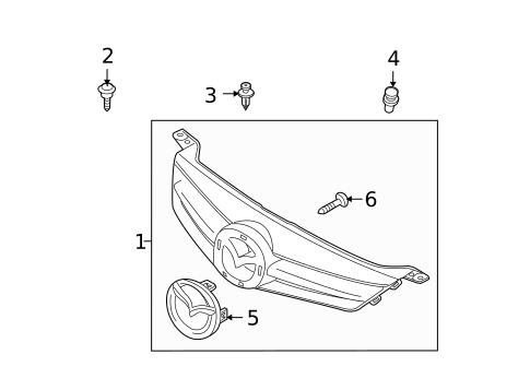 Grille & Components for 2008 Mazda 6 #0