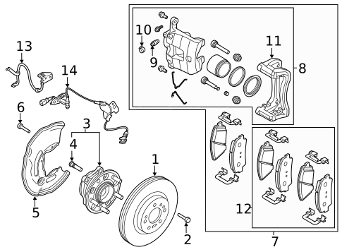 Front Brakes for 2020 Kia Stinger #2