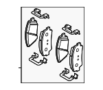 58101J5A00 - Brakes: Brake Pads for Kia: Stinger Image
