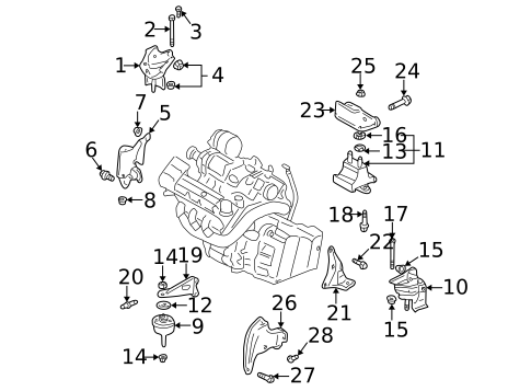 Engine & Trans Mounting for 2004 Pontiac Bonneville #0