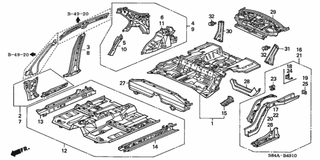 Inner Panel for 2002 Honda Accord #0