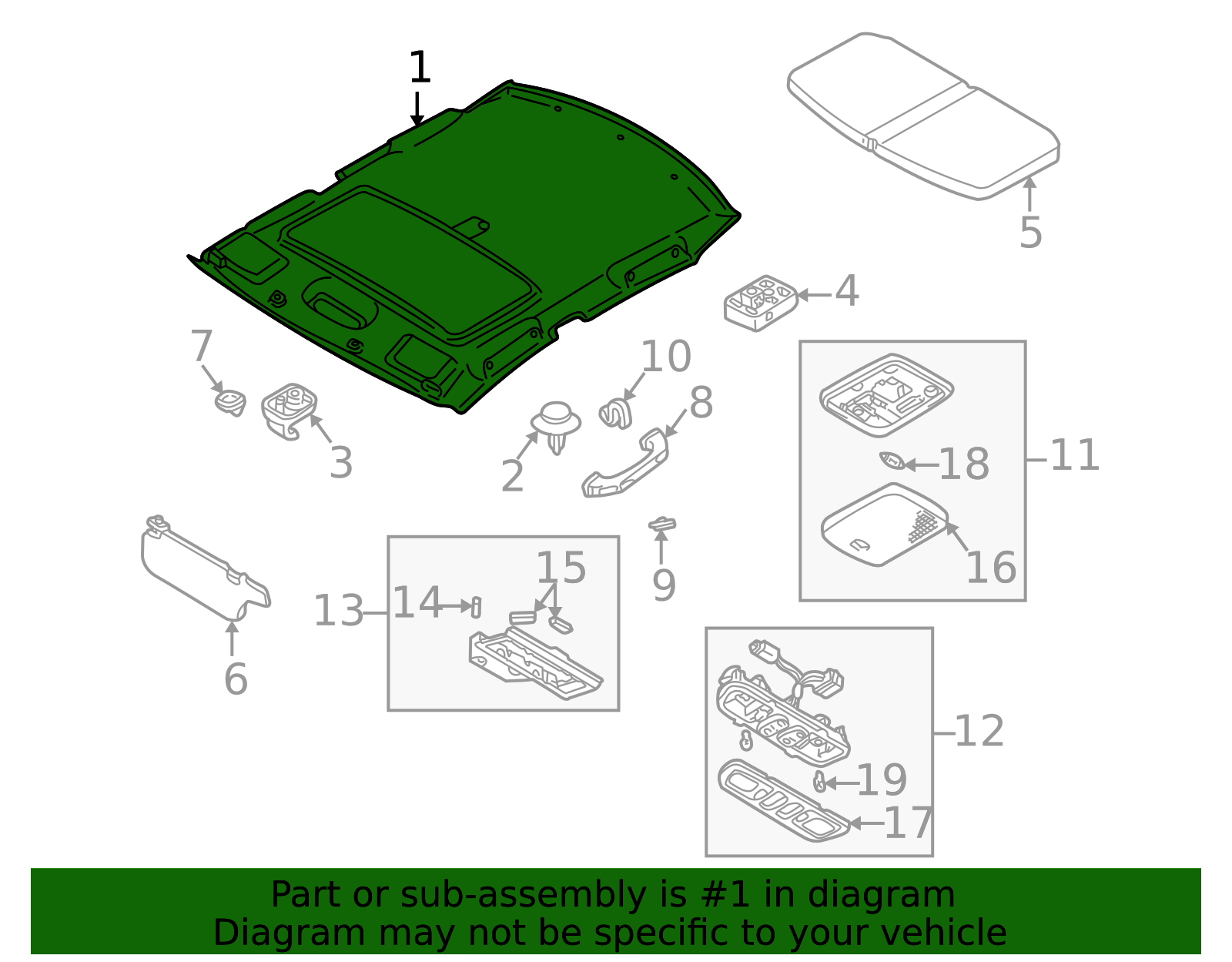2003 Mazda Protege5 Headliner BN6A-68-030F-03 | OEM Parts Online