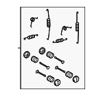 494252050 - : Drum Brake Shoe Spring Kit for Toyota Image