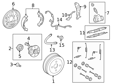Rear Brakes for 2017 Toyota Yaris #1