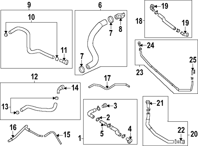 25414T6500 - : Upper Hose for Hyundai Image