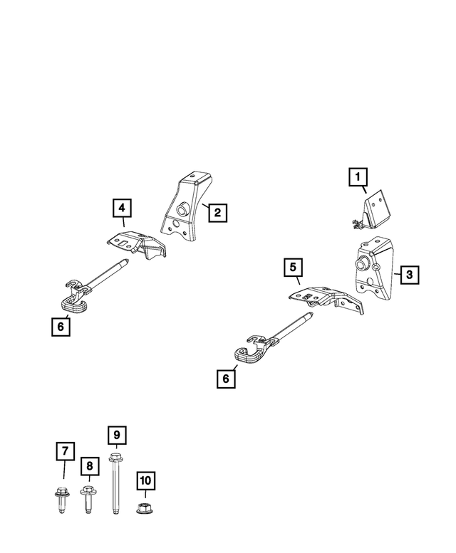 68291676AA - Frame, Bumper and Fascia: Tow Hook Bracket for Mopar Image