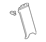 8E9867287B1BG - Body: Pillar Trim for Audi: A4 Quattro, S4 Image