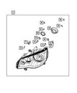 68030800AA - Electrical: Side Marker Socket, Right for Mopar Image