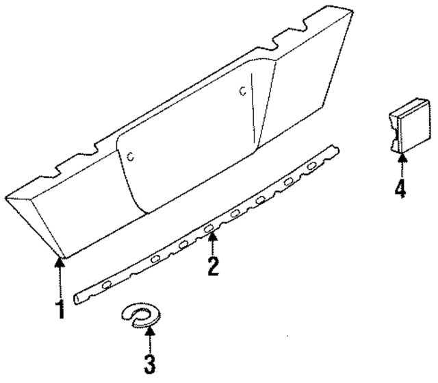 9944060 - Body: Lower Rail Clip for Mercedes-Benz Image