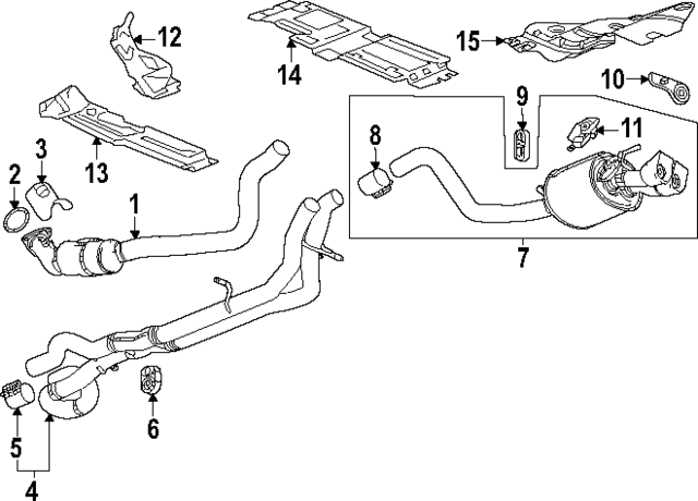 87842263 - : Part# 87842263 F Muffler for Cadillac: Escalade ESV Image