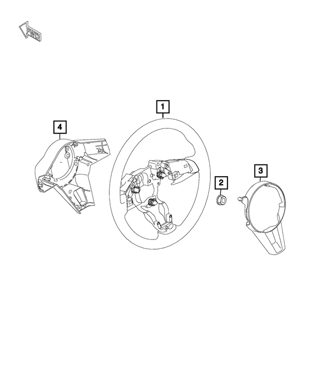 « 6LD98U0DAA – Steering : Direction Volant pour Mopar Image »