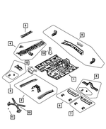 5076465AB - Body Sheet Metal Except Doors: Front Floor Pan for Mopar Image