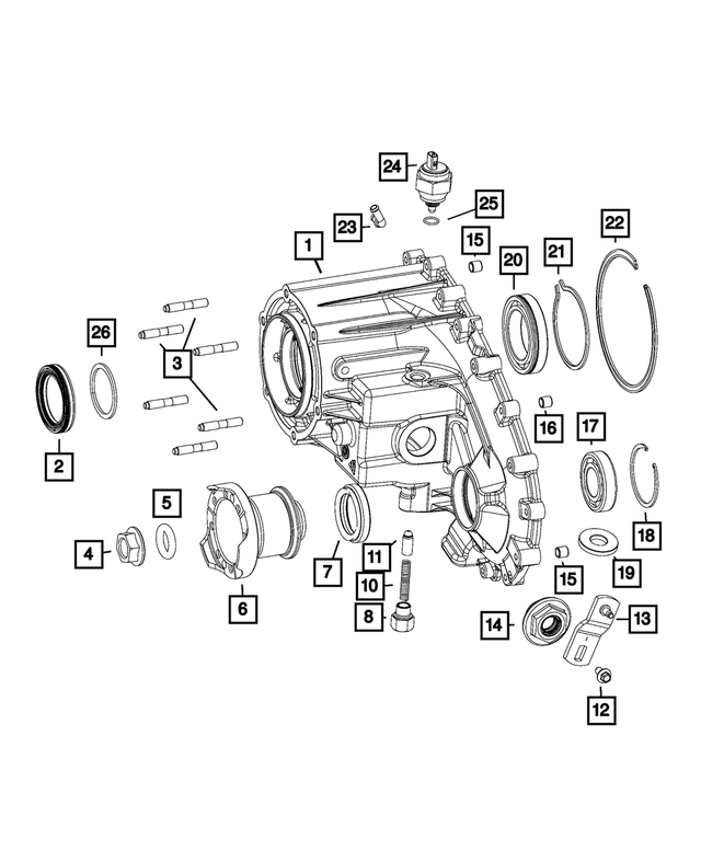 68088065AA - NV241; Transfer Case: Front Case Half for Mopar Image
