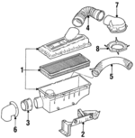 53002172 - Engine: Air Cleaner Assembly for Jeep: Cherokee, Comanche, Wagoneer Image
