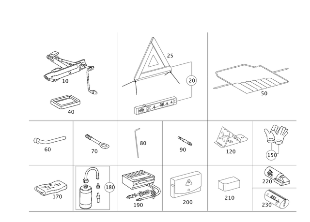 5904612 - Tools and Accessories: Warning Triangle for Mercedes-Benz Image image