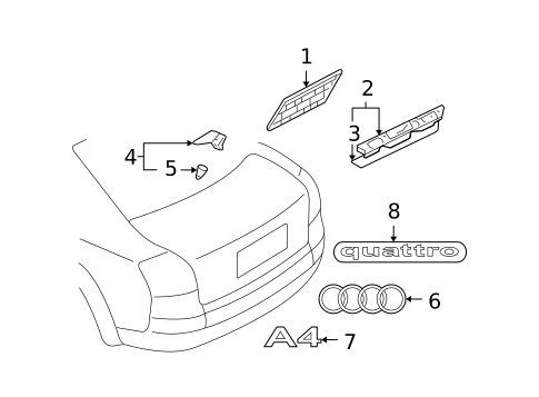 Lid & Components for 2007 Audi A4 Quattro #3