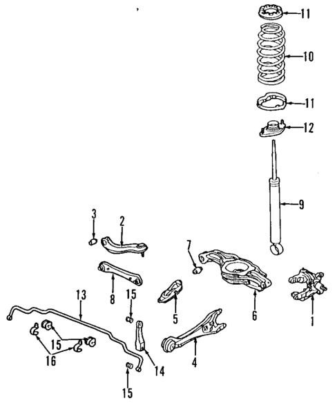 Rear Suspension for 1997 Honda Odyssey #1